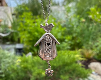 Silverware Birdhouse Pendant