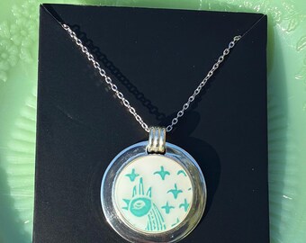 PYREX Amish Butterprint pendant