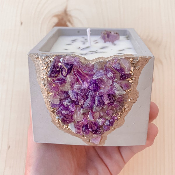 Amethyst Candle Holder Etsy