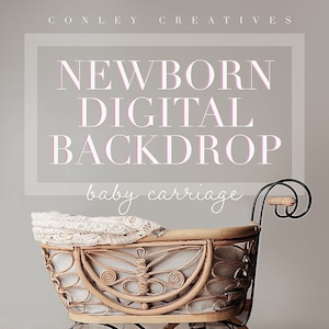 Digital Background- Baby carriage | Newborn Digital Backdrop | Newborn Backdrop | Newborn Photo Prop