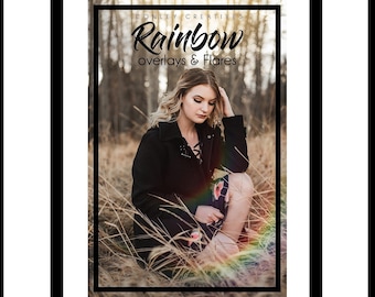 45 Rainbow photoshop Overlays & Flares | Rainbow Photo Overlays | Light Flares | Rainbows for Photoshop | Rainbow Overlays | Rainbow