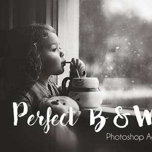 Photoshop Action Black & White | 4 photoshop actions | PS action | Perfect Black and White | BW action | black and white Photoshop