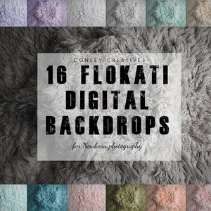 16 Flokati Digital Backdrops- For Newborn Compositing | Photoshop Composites | Photo Editing | Newborn Photography