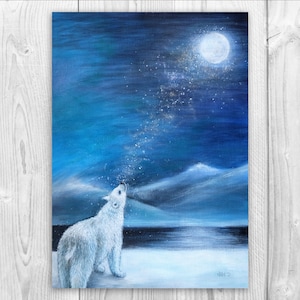 Pacote de 5 cartões de Solstício de Inverno / Solstício de Inverno / Yule / Natal ~ “Moon Song” A6 148x105mm
