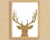 Glittered Deer | Printable Wall Art