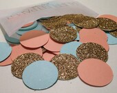 Party Confetti Coral, Teal, and Gold Glitter