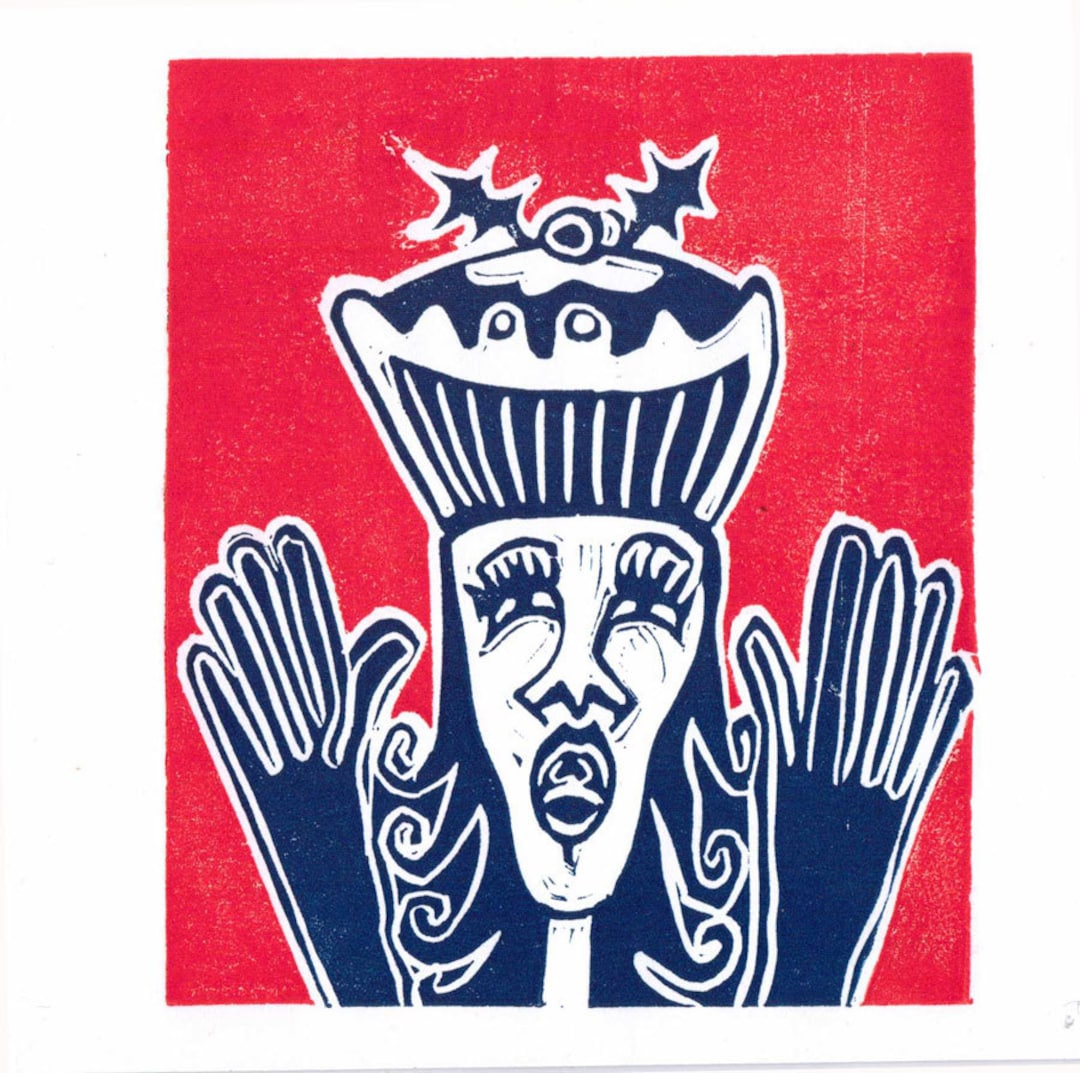 Puddinghead Lino Cut Print Etsy