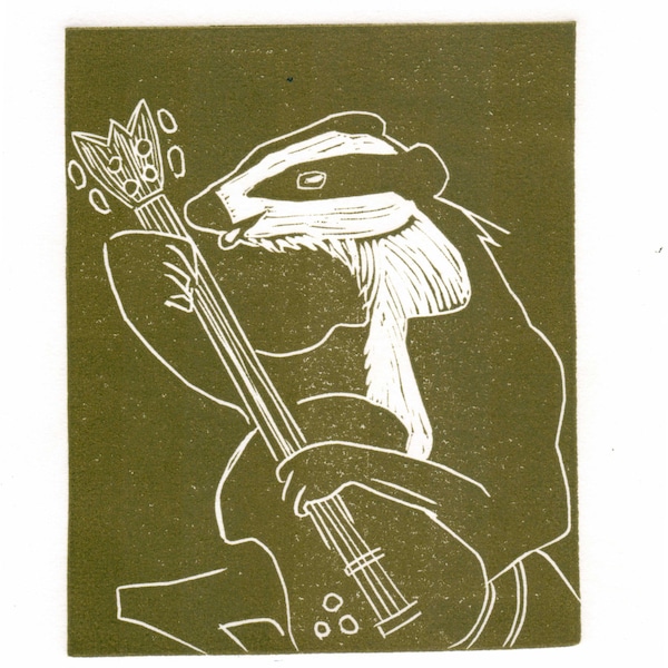 Jazz Brock lino cut print