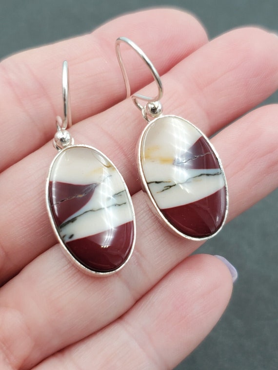 Matched Pair Mookaite Jasper 925 Sterling Silver … - image 5