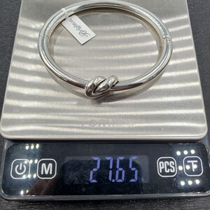 NEW Brighton Interlok Single Knot Silver Hinged Bangle Bild 8