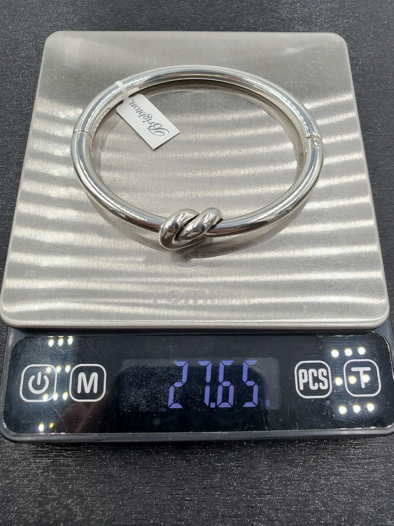 NEW Brighton Interlok Single Knot Silver Hinged Bangle Bild 8
