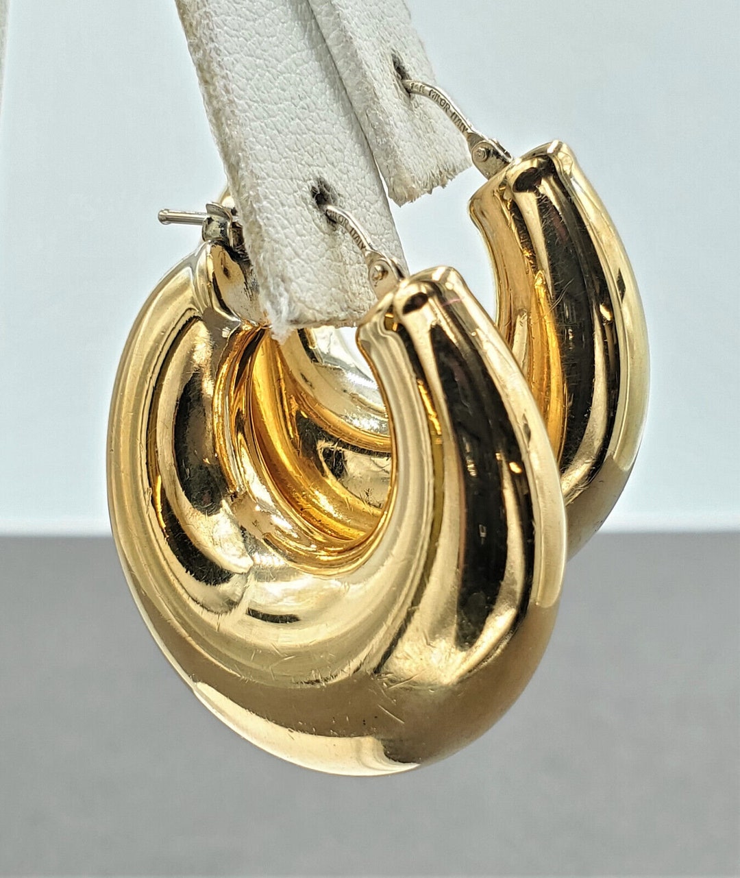 estate-milor-italy-solid-14k-gold-chunky-puffy-hoop-earrings-etsy-uk