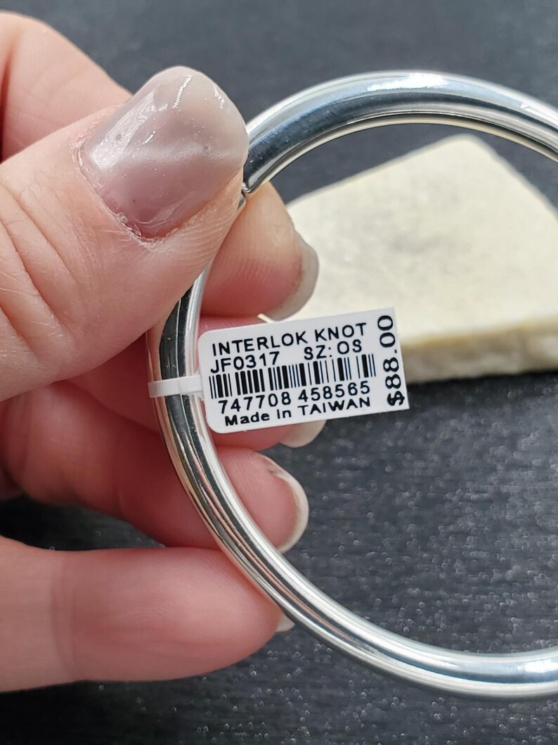 NEW Brighton Interlok Single Knot Silver Hinged Bangle Bild 6