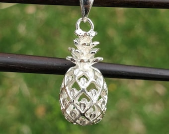 925 sterlingzilveren Hawaiiaanse 3D-ananashanger