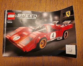 Alleen Lego Speed Champions 1970 Ferrari 512 M (76906) handleiding instructieboekje
