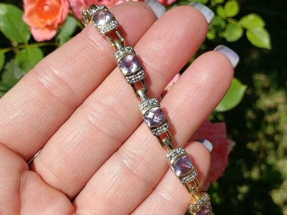 Ross Simons One Diamond Accent Link Gold Over 925 Sterling Silver Tennis Bracelet