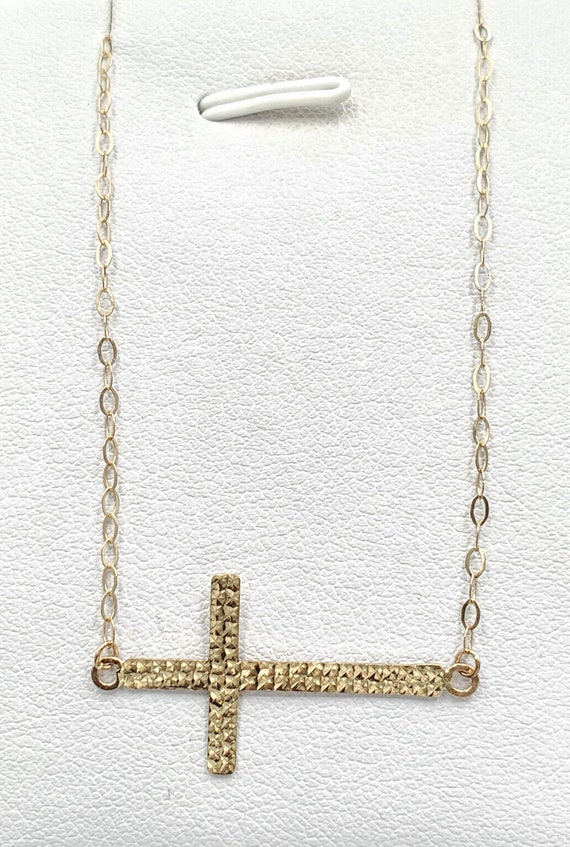 Michael Anthony Solid 10k Gold Textured Sideways … - image 3