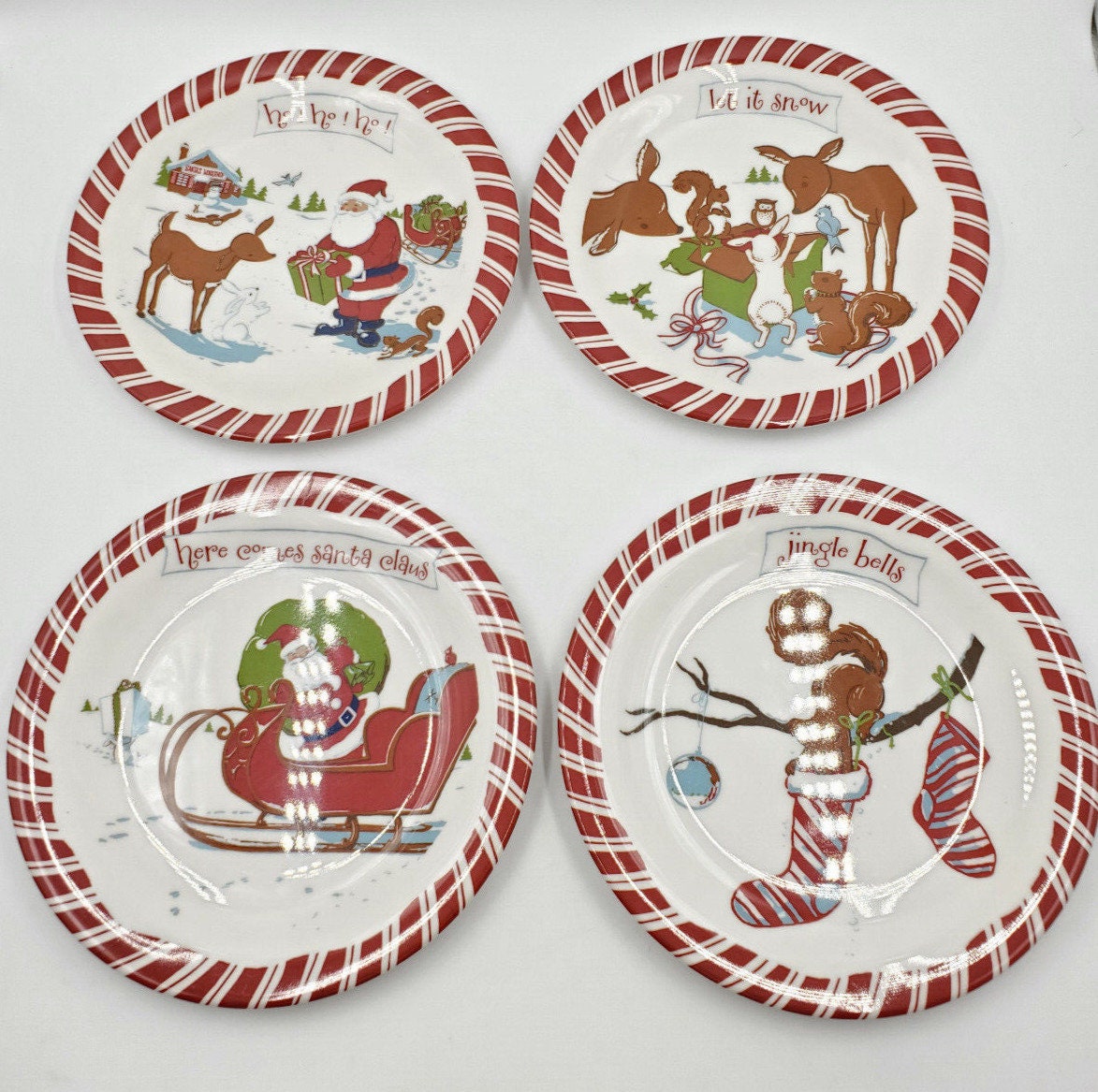 Pottery barn santa plates hotsell