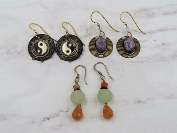 Boho Chic Nickel Free Earrings Handmade Aventurine Earrings Copper Brass Earrings