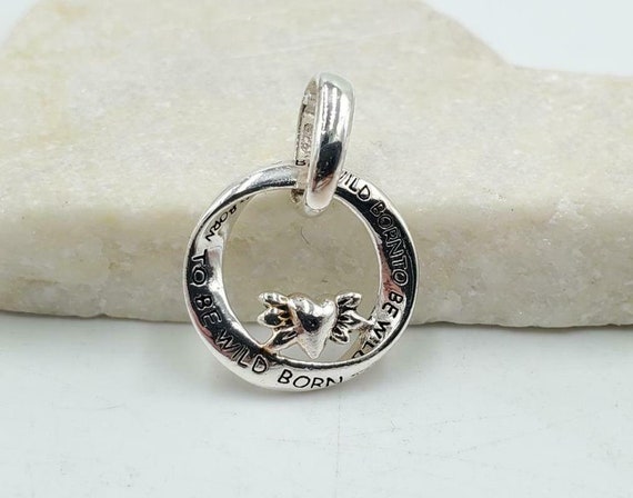 Stamped 925 LA 925 circle tag embossed “mother daughter friend” Sterling silver charm