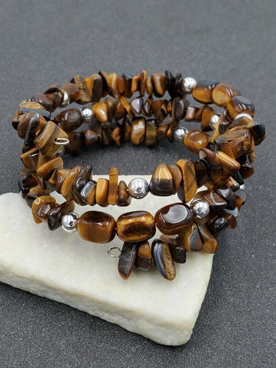 One Of The Most Unique Vintage Southwest Tiger's Eye Sterling Silver Bracelet One Of The Most Unique Vintage Southwest Tiger's Eye Sterling Silver Bracelet
