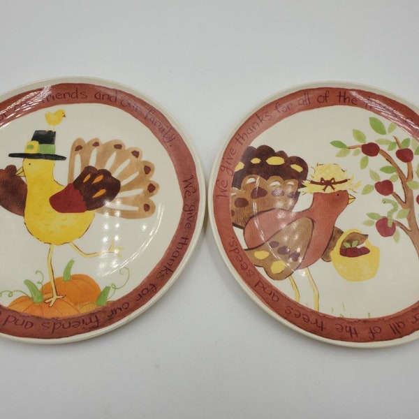 Melamine Thanksgiving Plates Etsy