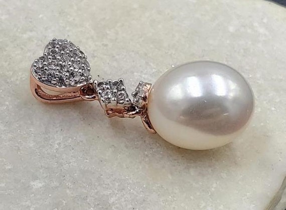 Lorenzo 14k Rose Gold Over Sterling Pearl Wt Sapp… - image 3