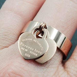 Forever Love 18k Rose Gold Plated Stainless Steel Double Heart