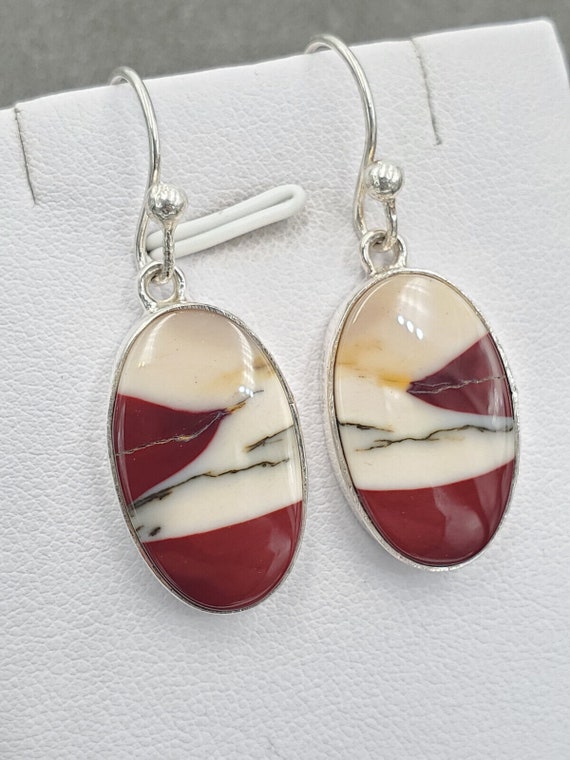 Matched Pair Mookaite Jasper 925 Sterling Silver … - image 2