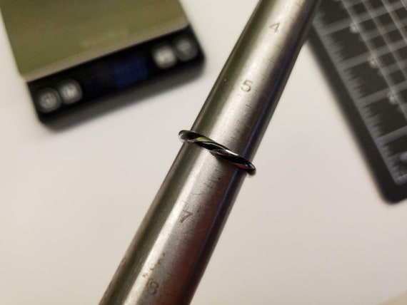 Stackable Expressions Sterling Twisted Black Enam… - image 6