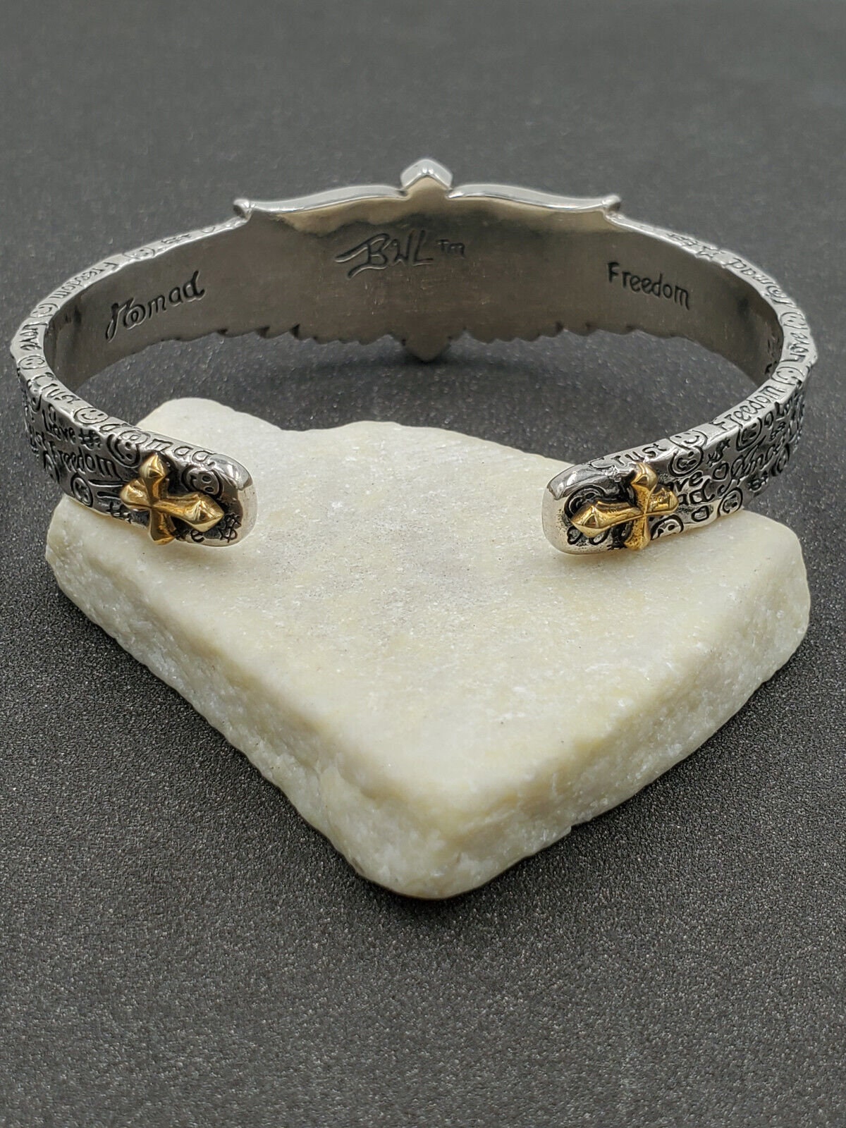 Bill Wall Leather BWL Nomad バングル BWL Bill Wall Leather 925 Sterling Nomad Wing Cross Cuff Bracelet