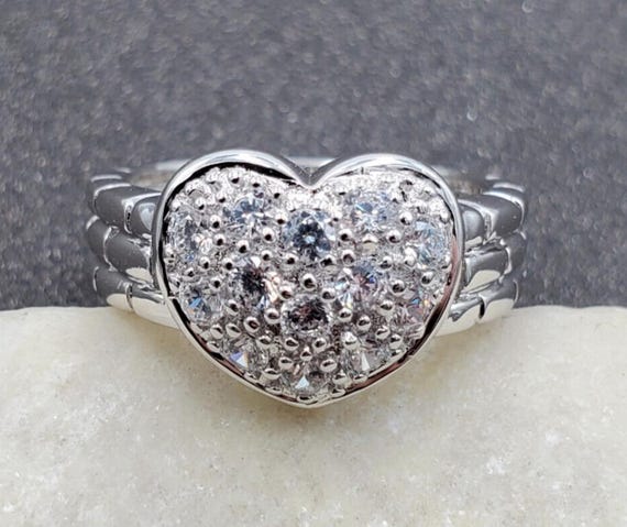 Qvc diamonique sterling silver rings discount