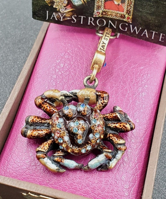 NIB Jay Strongwater Crab Ocean Sea Enamel Swarovs… - image 1