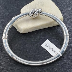 NEW Brighton Interlok Single Knot Silver Hinged Bangle Bild 5