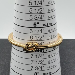 NEW Brighton Interlok Single Knot Gold Hinged Bangle afbeelding 6