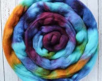 Fox's Wedding - Shetland Wool - Hand Dyed Wool Roving - Spinning Fiber - Felting Wool - Combed Top