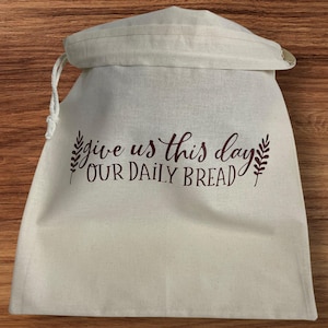 Farmhouse Linen Bread Bag, Rustic Handmade Reusable Bread Keeper, Eco-Friendly Gift Bag for Homemade Bread, Sourdough Bread Storage Bag