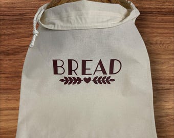 Farmhouse Linen Bread Bag, Rustic Handmade Reusable Bread Keeper, Eco-Friendly Gift Bag for Homemade Bread, Sourdough Bread Storage Bag