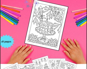 New Years Coloring Book for 2024