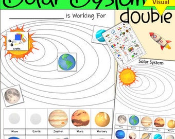 Solar System Printable, Autism Homeschool Incentive, File Folder Activity