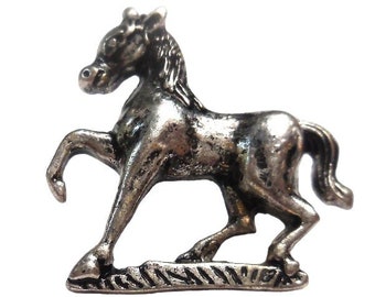 Vintage Pin Horse small metal brooch