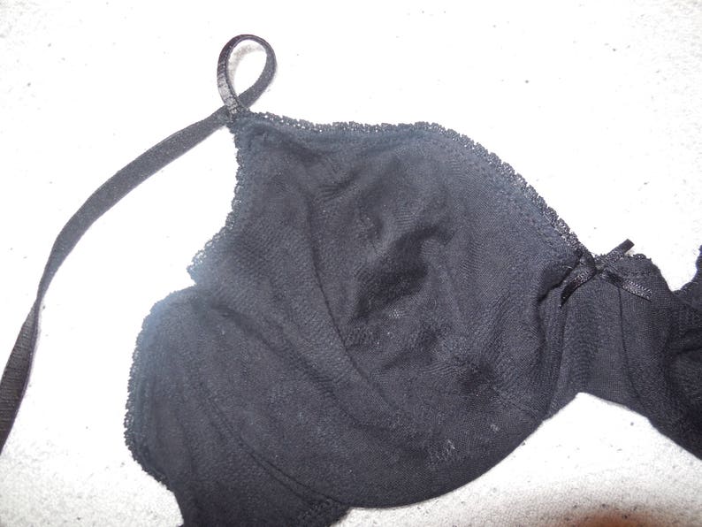 Vintage Bra Lace Black Lingerie Undergarment