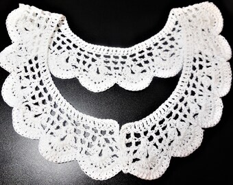 Crochet Collar White Detouchable Handmade