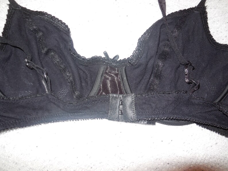 Vintage Bra Lace Black Lingerie Undergarment