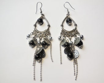 Beaded Chandelier Earrings 4" long