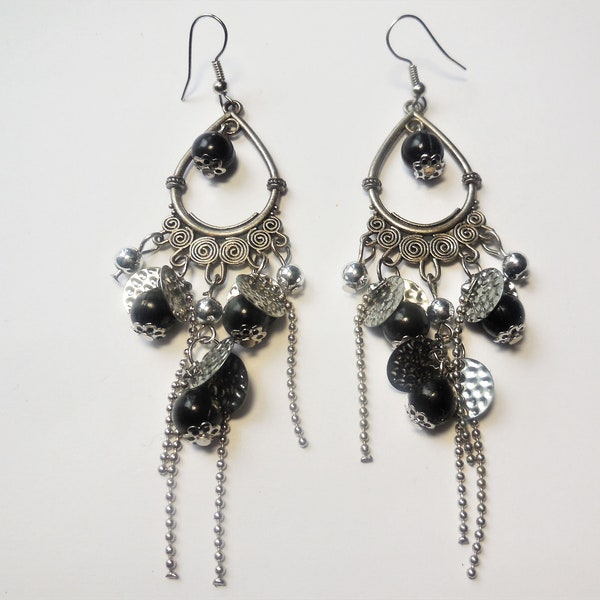 Beaded Chandelier Earrings 4" long