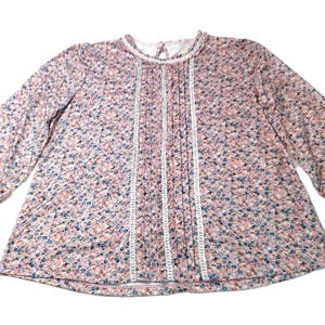 Women&#39;s Top Floral Blouse 2XL Long Sleeve light-weight summer casual