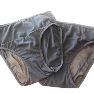 Panties Set of 2 Black Sheer XS See Through Underwear Lingerie