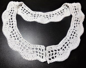 Crochet Collar White Detouchable Handmade