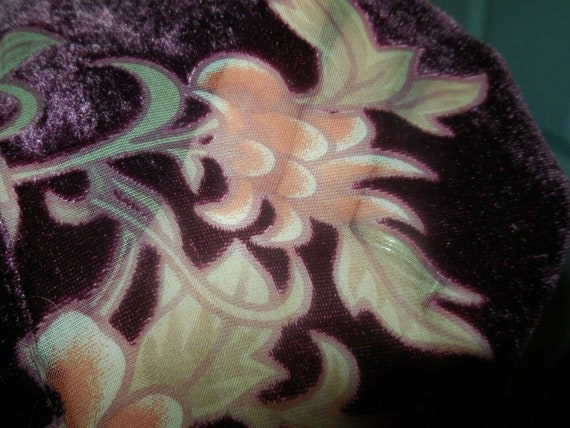 Vintage Velvet Kimono Jacket Cardigan Floral - image 3